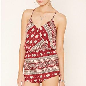 Red elephant romper ❤️